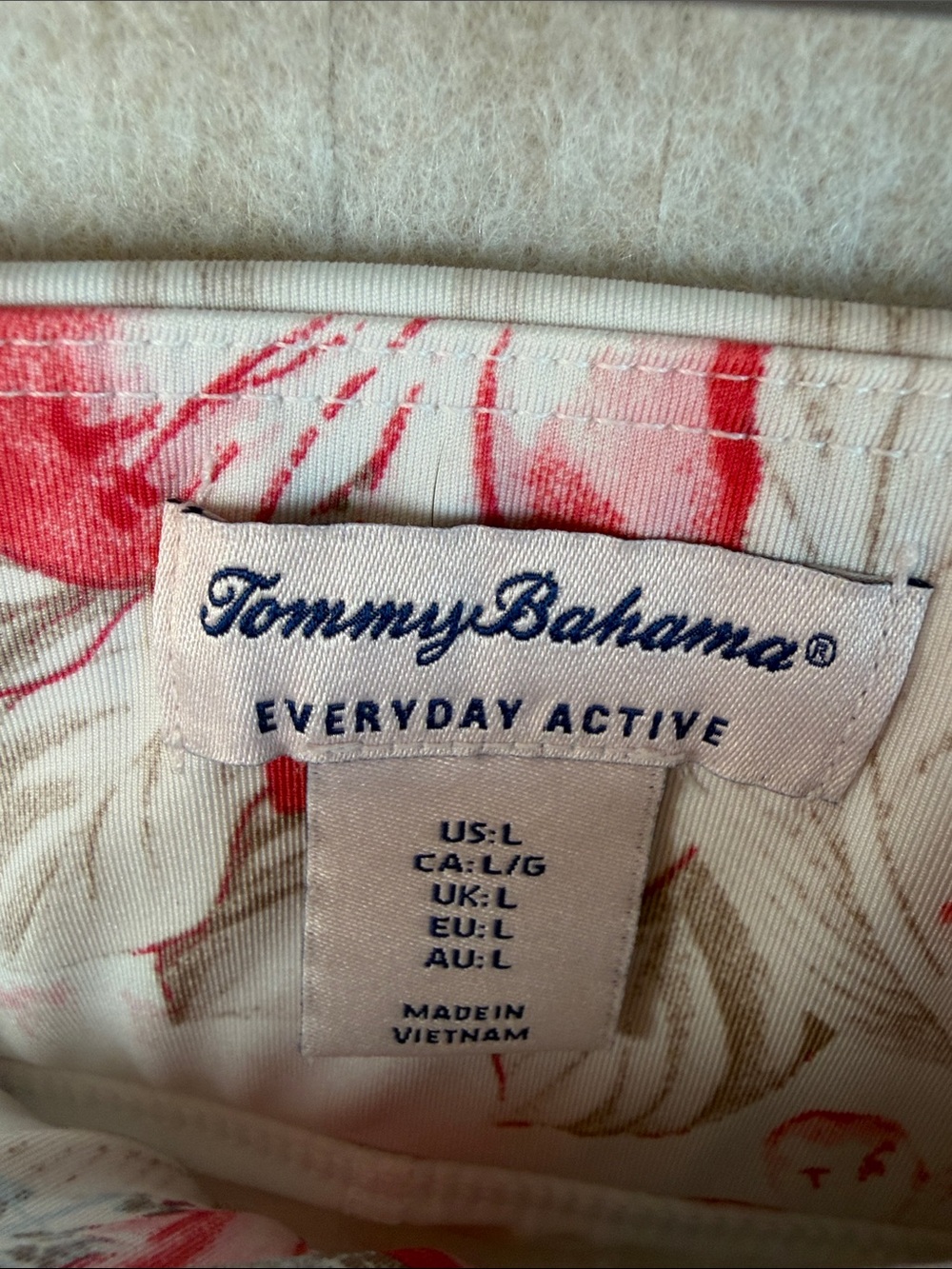 Tommy Bahama large Cream Skort Coral Floral multi active skirt shorts Hawaiian - Picture 3 of 8